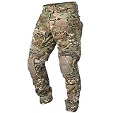 IDOGEAR Men's G3 Combat Pants with Knee Pads Multi Camouflage Trousers Airsoft Hunting Paintball Tactical Outdoor Pants (Multi-camo,36W x 33L)