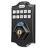 KANFOX Fingerprint Door Lock with Code - Keyless Entry Door Lock, Electronic Keypad Deadbolt for Front Door, Smart Lock with Auto Lock & One Touch Locking, Easy Installation, Matte Black