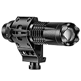 Fenyee Tactical Flashlight Adjustable 350 Yards 1200 Lumen LED Light with Offset Mount for Outdoor Hunting