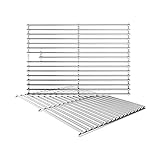 KIKIBRO 17 Inch Stainless Steel Cooking Grill Grates Replacement for Nexgrill 4 Burner 720-0830H, 720-0830D, 720-0783E, 720-0783C Home Depot, Heavy Duty BBQ Grids Grillgrates, Set of 2