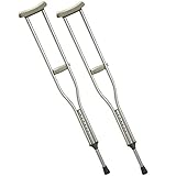 Days Standard Aluminum Crutches, Youth, Lightweight, Adjustable, Custom, & Comfortable Crutches, Helps Keep Weight Off Injured or Post-Operative Foot, Ankle, Knee, or Leg, Can be Used by All Ages
