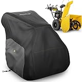 Rosefray Snow Blower Cover/Snow Thrower Cover 600D Heavy Duty Oxford Fabric,Waterproof,UV Protection,Universal Size for Most Electric Two Stage Snow Blowers 48' L x 33' W x 46' H Black/Gray
