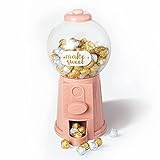 LFIVEOOH 12' Cute Candy Dispenser - Gumball Machine for Kids and Coin Bank Toy for Girls,Pink Style - Fun Toy Vending Machine for Home or Office