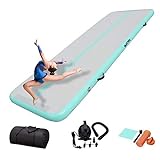 DAIRTRACK IBATMS Air Tumbling Mat Tumble Track,10ft Inflatable Gymnastics Air Mat for Gymnastics Training/Home Use/Cheerleading/Yoga/Water