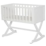 Dream On Me Luna/Haven Cradle, White , 37x19x31.5 Inch (Pack of 1)