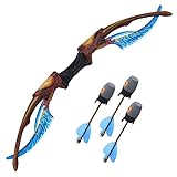 Zing Avatar Neytiri's Ceremonial Bow Pack - 1 Bow and 3 Zonic Whistle Arrows, Officially Licensed Role-Play Bow, Shoots Safe Arrows Over 160ft, Long Range Outdoor Play, Age 14 and Up