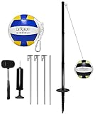 YDDS Portable Tetherball Set with Tetherball Ball, Rope and Pole, Heavy Duty Tetherball Pole Set for Family Fun, Outdoor Game Fun for Backyard, Lawn, Sand and Beach