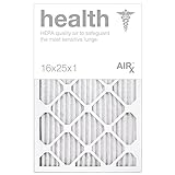 AIRX WICKED CLEAN AIR. HEALTH 16x25x1 MERV 13 Pleated Air Filter - Made in the USA - Box of 6