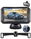 Jansite 5'' Back up Camera Systems for Car Backup Camera 1080P AHD Backup Cameras 6 Guide Line Modes LCD Monitor Reverse Rear View Camera Kit for RV Trucks Pickup Cars 140°Wide Angle IP68 Night Vision