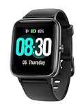 GRV Smart Watch for iOS and Android Phones (Answer/Make Calls), Watches for Men Women IP68 Waterproof Smartwatch Fitness Tracker Watch with Heart Rate/Sleep Monitor Steps Calories Counter (Black)