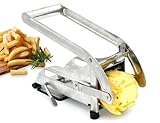 ICO Stainless Steel 2-Blade French Fry Potato Cutter, No-Slip Suction Base, Perfect for use with Air Fryer