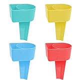 Beach Cup Holder Multifunction Beach Cup Holder Sand Grass Drink Holder for Beverage Phone Sunglasses Sunscreen Key Vacation Accessory Beach Gear -4Pack