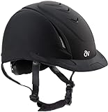 Ovation Deluxe Schooler Helmet Small/Medium Black (Hat Size: 6 1/2-7, Inches: 20 1/2-22) - Equestrian Helmet, Ovation Riding Helmet, Ovation Helmet, Horseback Riding Helmet, for Women, Men, Kids.