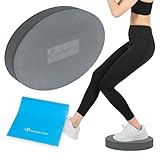 StrongTek Foam Balance Pad with Resistance Bands for Stability, Core Strengthening, Body Toning, and Knee Injury Prevention, Comfortable, Durable, Yoga Mat for Physical Therapy, Suitable for All Ages