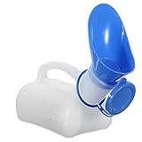 Unisex Potty Urinal for Car, Portable Urinal for Men and Women, Bedpans Pee Bottle, with a Lid and Funnel, Travel Urinal Kit for Home, Hospite, Camping Outdoor (White)