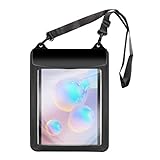 9.7-11.5 inch Waterproof Tablet Case Pouch for Samsung Galaxy Tab A7 S6 Lite 10.4 / Tab S7 11, iPad 10.2, iPad Pro 11, iPad Air, Lenovo Tab Dragon Touch, 10 inch Android Tablets Waterproof Bag (Black)