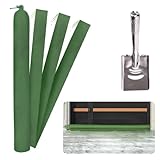 4 Pcs Sand Bags for Flooding with Shovel, Thickened Long Canvas Sand Bags 6' x 6'' Water Barrier with Elastic Band, Reusable Sandbags for Flooding Garage Door Flood Control Hurricane in Rainy Season