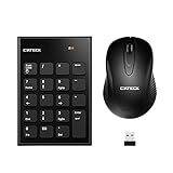 Cateck Numeric Keypad & Mouse Combo, 2.4G 19 Keys Wireless Mini USB Number Pad Keyboard and Mouse Combo with USB Receiver for Laptop Desktop PC Notebook- Just One USB Receiver