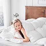 DownAero™ Goose Down Comforter King Size 100% Egyptian Sateen Cotton, 900 Fill Power Medium Warmth for All Season Duvet, White