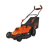 BLACK+DECKER Electric Lawn Mower with Bike Handle, 15-Inch, 10-Amp, Corded (BEMW472BH)