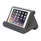Flippy Compact, Tablet Pillow Stand and iPad Holder for Lap, Desk and Bed, Multi-Angle and Compatible with iPad Mini, Samsung Galaxy, iPhone 13 pro and 12, Fire Tablets 10, 8, 7, Kindles (Smokey)