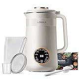 KIDISLE 8 in 1 Nut Milk Maker, 32oz Homemade Almond, Oat, Coconut, Soy, Plant Based Milks and Non Dairy Beverages, Automatic Soybean Milk Machine with Delay Start/Keep Warm/Boil Water, Cream
