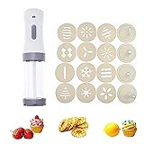 OZiO Electric Cookie Press Gun, Biscuit Cookie Maker Kit Electric Cookie Decorating Tool with.DIY Cookie Maker and Cake Decoration Perfect for DIY Cookie Maker (Grey)
