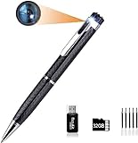 Atefa Hidden Spy Camera Pen,with HD 1080P Video Recorder Security Cam with USB Cable, 32GB Micro SD Card, Card Reader, 5 Refills for Business, Conference, Securit