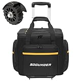 Rolling Cooler 48 Can Cooler On Wheels Beach Cooler with Rubber Wheels and Handle Insulated Large Rolling Cooler with Bungee Cord and All-Terrain Cart for Beach, Tailgate Parties, Work, 2-in-1 Design