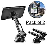 GPS Suction Cup Mount for Garmin [Quick Telescopic Extension Arm] (Set of 2), 1Zero GPS Dashboard Mount Dash Windshield Window Car Holder for Garmin Nuvi RV Dezl Drive Drivesmart Driveassist and More