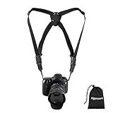 Camera Harness Strap,Cross Shoulder Quick Release Straps for Binoculars, Rangefinders,Harness Strap Compatible with Canon, Nikon, Sony and DSLR SLR Cameras-Black