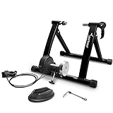 Bike Trainer Stand Indoor Riding - Sportneer Magnetic Stationary Bicycle Exercise Stand with Noise Reduction Wheel, 6 Resistance Adjustable