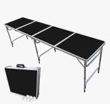 PartyPong 8 Foot Folding Beer Pong Table - Stealth Edition