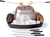 SHARPER IMAGE Electric S'mores Maker, 8-Piece Kit, Flameless Marshmallow Roaster, Movie Night Supplies, Kids Family Fun Gift, Small Kitchen Appliance