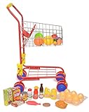 Exquise Buggy Pretend Play Shop 'N' Go Toy Shopping Cart with 36 pc Play-Food and
