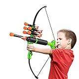 Bow and Arrow Toys for Kids Ages 8 9 10 11 12 - Outdoor Toy for 6-12 Years Old Boys Girls, Archery Toy Set Shoots Over 15 Feet, Kids Bow and Arrow Set Christmas Birthday Gifts for Boys Girls Kids