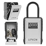 Key Lock Box, UPXON Extra Large Key Storage Box with Resettable Code, 4 Digit Combination Lock Box for Car Keys, House Keys, Weatherproof Wall Mount Key Box for Home, Hotels, Airbnb, Schools 1 Pack