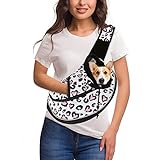 YESLAU Pet Dog Sling Carrier Breathable Mesh Travel Safe Sling Bag Carrier for Cats Leopard M