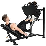 Powertec Fitness Leg Press Machine, 1000 LB Weight Capacity, Black - Professional Exercise Equipment for Home Gym - Heavy Duty Workout Equipment for Full Lower Body Workout
