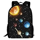URTEOM Solar System Backpack for Boys Girls, Universe Galaxy Backpack for Women Men, School Bags Lightweight Book Bags Hiking Daypacks for Traveling School Camping Outdoor