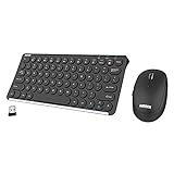 Arteck 2.4G Wireless Keyboard and Mouse Combo Ultra Compact Slim Stainless Full Size Keyboard and Ergonomic Mouse for Computer/Desktop/PC/Laptop and Windows 10/8/7 Build in Rechargeable Battery