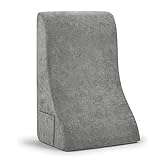 baibu Memory Foam Reading Pillow Ergonomic Back Support Pillow for Sitting up in Bed, New Rest Chair Pillow for Relaxing, Reading, or Watching TV (Gray(1PACK))