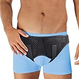Hernia Belt For Men Inguinal Hernia - Truss Belt Groin Brace For Women or Mens Abdominal 2 Compression Pads For Both Left & Right Umbilical & Femoral Hernias Girdle or Scrotal Support Brace (Medium)