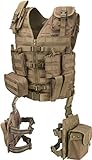 Loaded Gear Tactical Vest Light Outdoor Training Vest and Leg Platforms for Adults … (Earth)