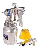 Dynastus 33 oz Siphon Feed Spray Gun - 2.5mm Nozzle for Spraying Oil-Based or Latex Paints, with Filtering and Cleaning Kits