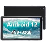 BYANDBY Tablet 7 inch Android 12.0 Tablet, 4GB+32GB ROM （1TB Expand）, Quad-Core, WiFi, GMS, Dual Camera, Educational, Games （Black）