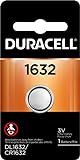 Duracell - 1632 3V Lithium Coin Battery - Long Lasting Battery - 1 Count