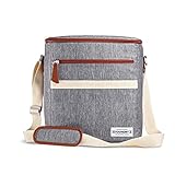 Foundry by Fit+Fresh, 12-Can Soft Cooler Bag Insulated Leak Proof, Insulated Soft Cooler Bag, Portable Soft Cooler, Soft Cooler Leakproof, Large Soft Cooler, Soft Sided Cooler Bag,Travel Cooler, Steel