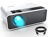 Mini Projector, CiBest Video Projector Outdoor Movie Projector 7500L, LED Portable Home Theater Projector 1080P and 200' Supported, Compatible with PS4, PC via HDMI, VGA, TF, AV and USB…