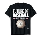 10th Birthday Baseball Gift For 10 Year Old Birthday Gift T-Shirt
